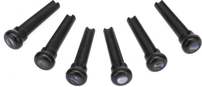 Graph Tech PP-2000-00 TUSQ Presentation Style Bridge Pin Set - Black with 4mm