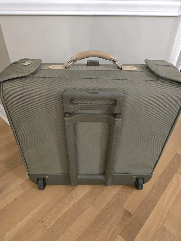 "Maleta de equipaje con ruedas Briggs & Riley armario 24"" bolsa de ropa de lujo oliva" Foto 4 de 4