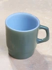 VTG ANCHOR HOCKING FIRE KING AVOCADO GREEN STACKABLE COFFEE CUP