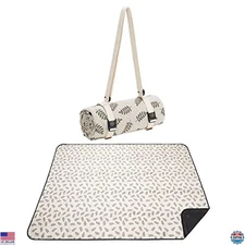 Sand-Free Beach Mat - Washable Waterproof Camping Blanket with Strap - Leaf