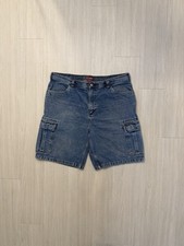 Faded Glory Y2K Baggy Jean Shorts Men  s Size 40 Blue Denim Wide Leg