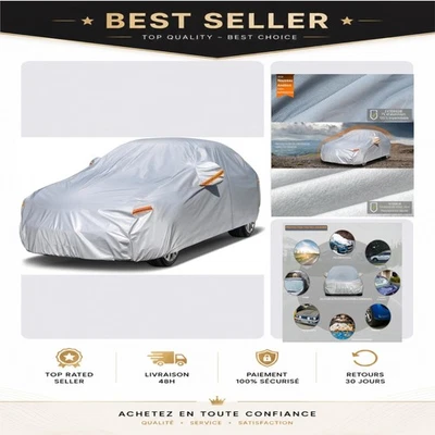 Housse voiture étanche Kayme 3XL berline 470-490 cm - Photo 1/4