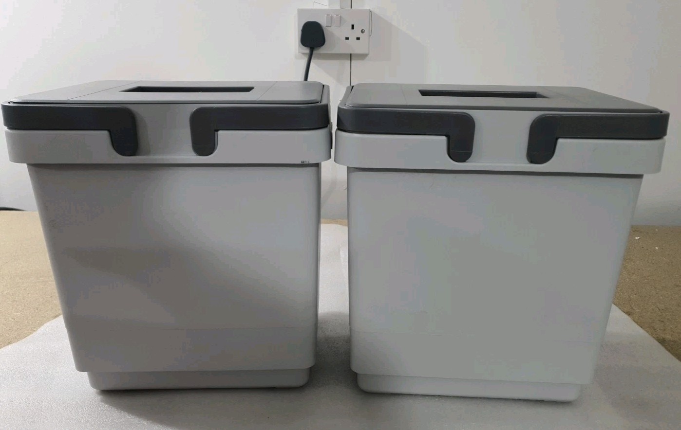Hafele Pull out waste bin system grey