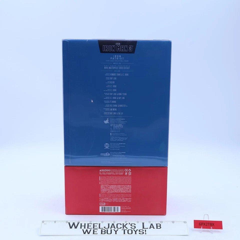 Figura escala 1:6 MMS195-D01 Iron Patriot Marvel Iron Man 3 Hot Toys NUEVA SIN USAR, EN CAJA Foto 3 de 4