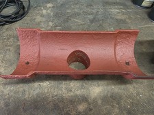 Reclaimed Vintage 4.5in cast iron half round guttering running outlet, painted.