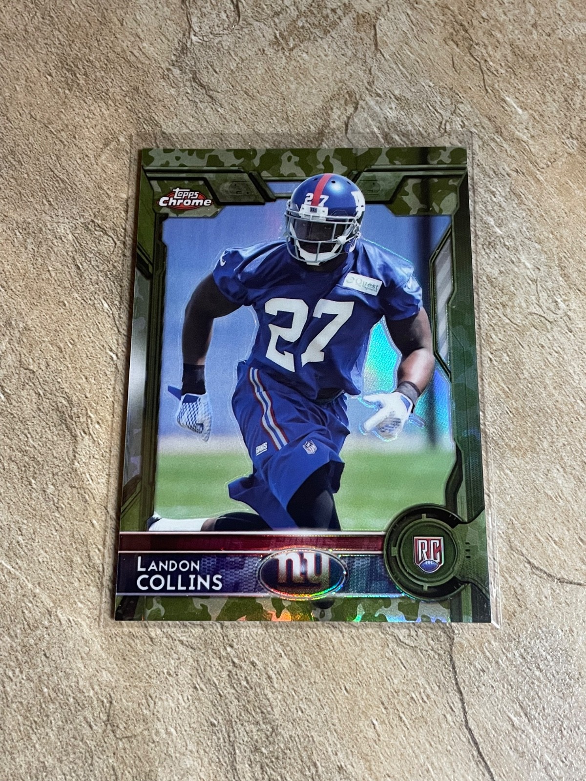 Landon Collins Topps Chrome #118 Camo Refractor
