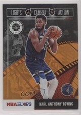 2019 NBA Hoops Premium Stock Lights Camera Action Orange Karl-Anthony Towns 0yk4