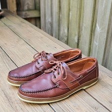 Vintage Allen Edmonds Eastport Boat/Deck Shoes Brown Size 11.5 D Made In USA