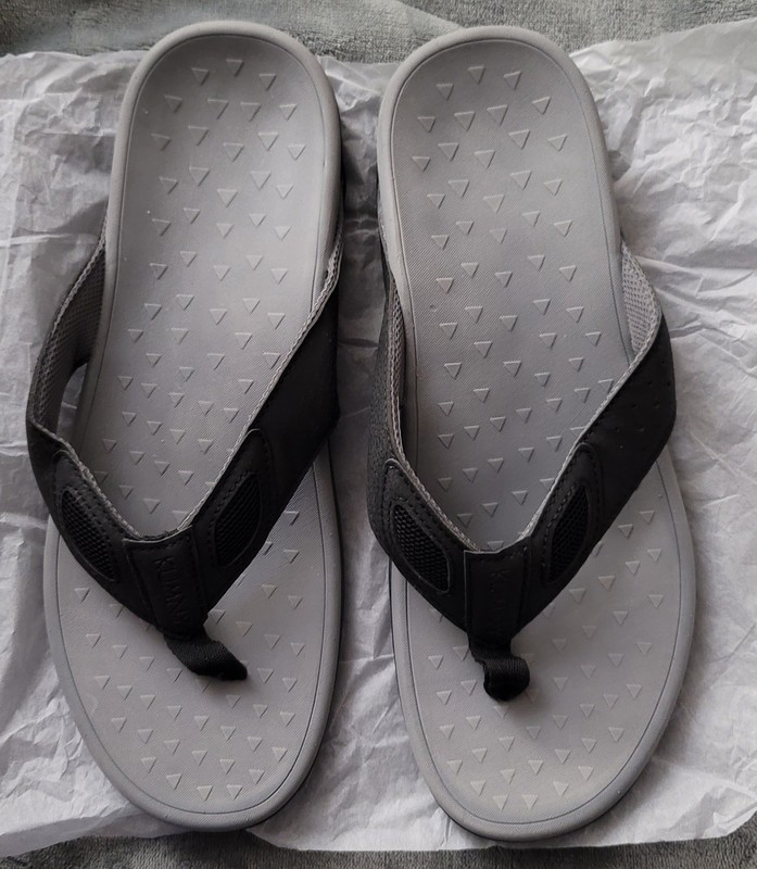 NWT KUMNY Men's Sandals With Arch Support Orthotic Flip Flop, Size 12