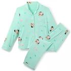 Disney Santa Mickey and Minnie Mouse Holiday Sleep Set Pajamas Women XS NEW NWT