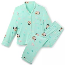 Disney Santa Mickey and Minnie Mouse Holiday Sleep Set Pajamas Women XL NEW NWT