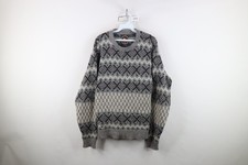 AS IS Vintage 90s Streetwear Mens Medium Fair Isle Wool Blend Knit Sweater USA