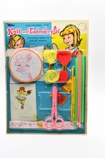 Vintage Original 1960's Mansion Knit & Embroidery Kids Childs Toy Set Hong Kong