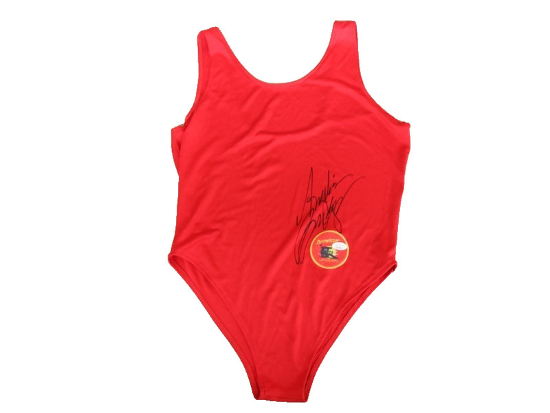 ANGELICA BRIDGES Autograph SIGNED BAYWATCH SUIT HOT JSA WITNESS CERTIFIED