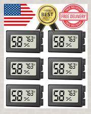 6 Pack Mini Hygrometer Indoor Humidity Meter, Small Digital Thermometer Humidity