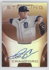 2013 Bowman Sterling Prospect Orange Refractor 39/75 Jonathon Crawford Auto 1l3