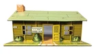 Marx 1950s U.S. Army Training Center Headquarters Playset Tin Litho Building