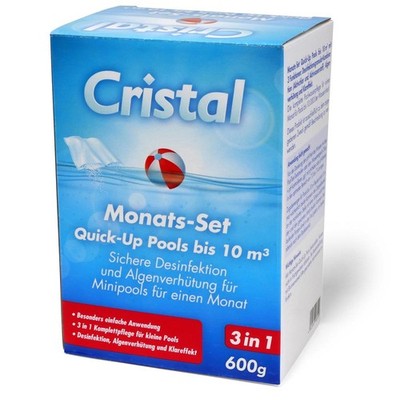 CRISTAL Monats-Set Quick-Up Pool bis 10 m³ BAYROL Chlorpflege im Dosierbeutel