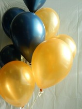 Blue and Gold Balloons, Navy Latex Shower, Wedding Decorations Birthday Party