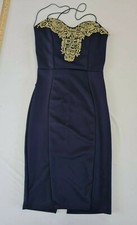 Ladies Dress Violet Size 10 Sleeveless Blue 7841