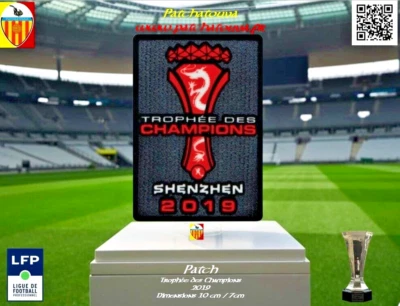 Badge Patch France 2019 LFP Trophée des Champions Maillot foot PSG - Rennes