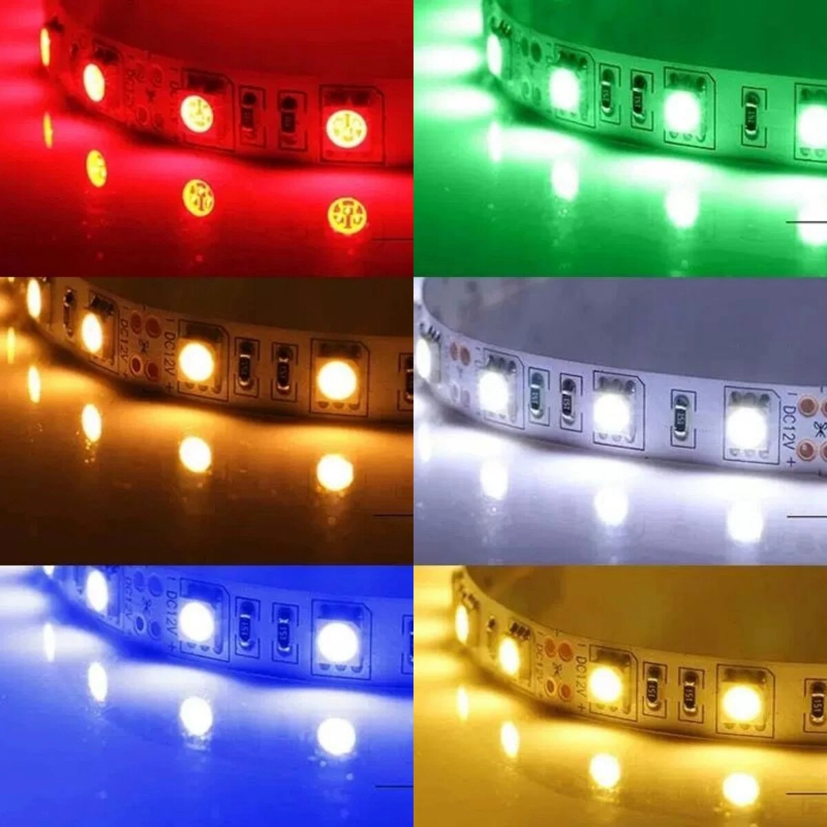 12V 16.4ft LED Light Strip 5050 SMD 60leds/m for Room Garden Party DIY Lighting