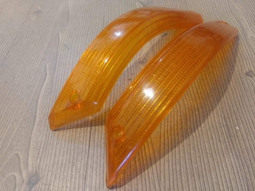 BMW VINTAGE 5 E12 TURN SIGNAL LENSES LEFT & RIGHT SIDE NEW. - Picture 7 of 12