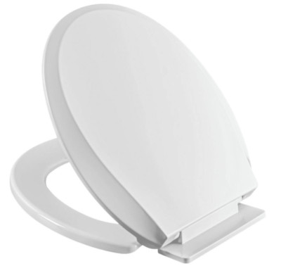 Heavy Duty Soft Close Elongated/Round Toilet Seat Cover, Easy Install & Clean
