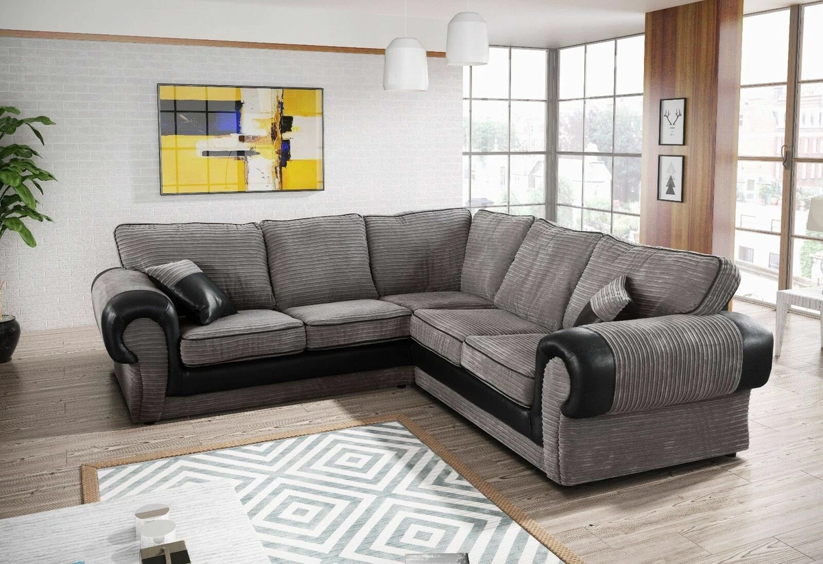 Extra large jumbo cord corner sofa deals