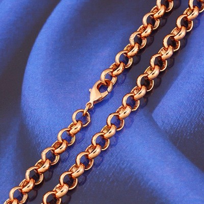 9ct 9k Rose Gold Plated Unisex Ladies Men Rolo belcher 22” chain