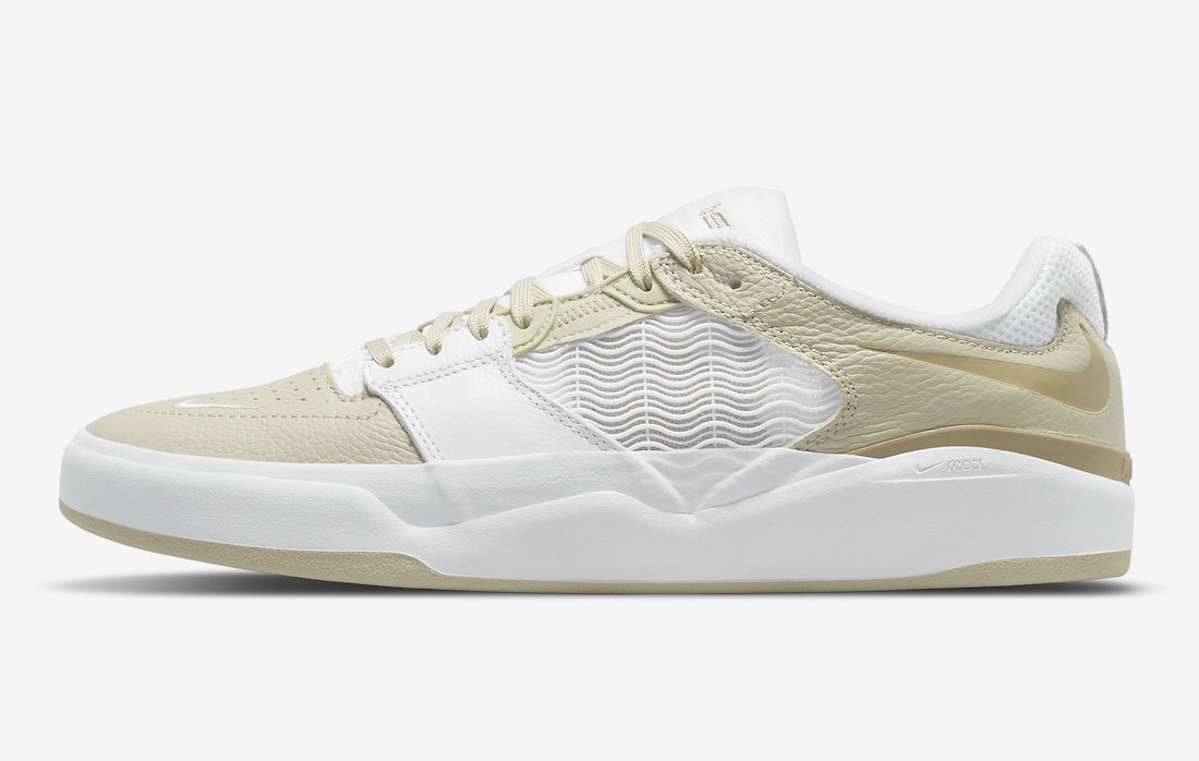 Мужские кроссовки Nike SB Ishod Wair PRM Light Stone цвета хаки, бежевый, белый DH1030-100 sz 8