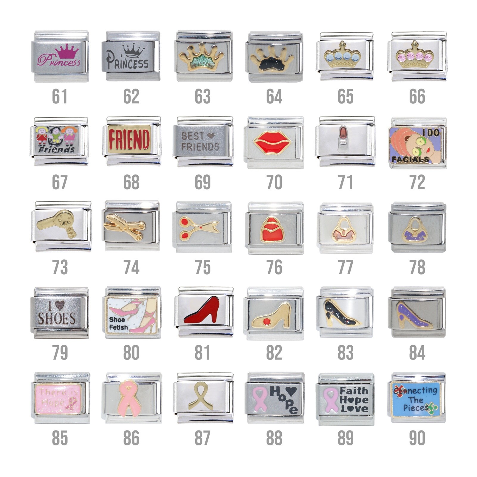 9mm Italian Charm – Personalized Name "Ellie" – Fits Classic Size Charm Bracelets – Brand New