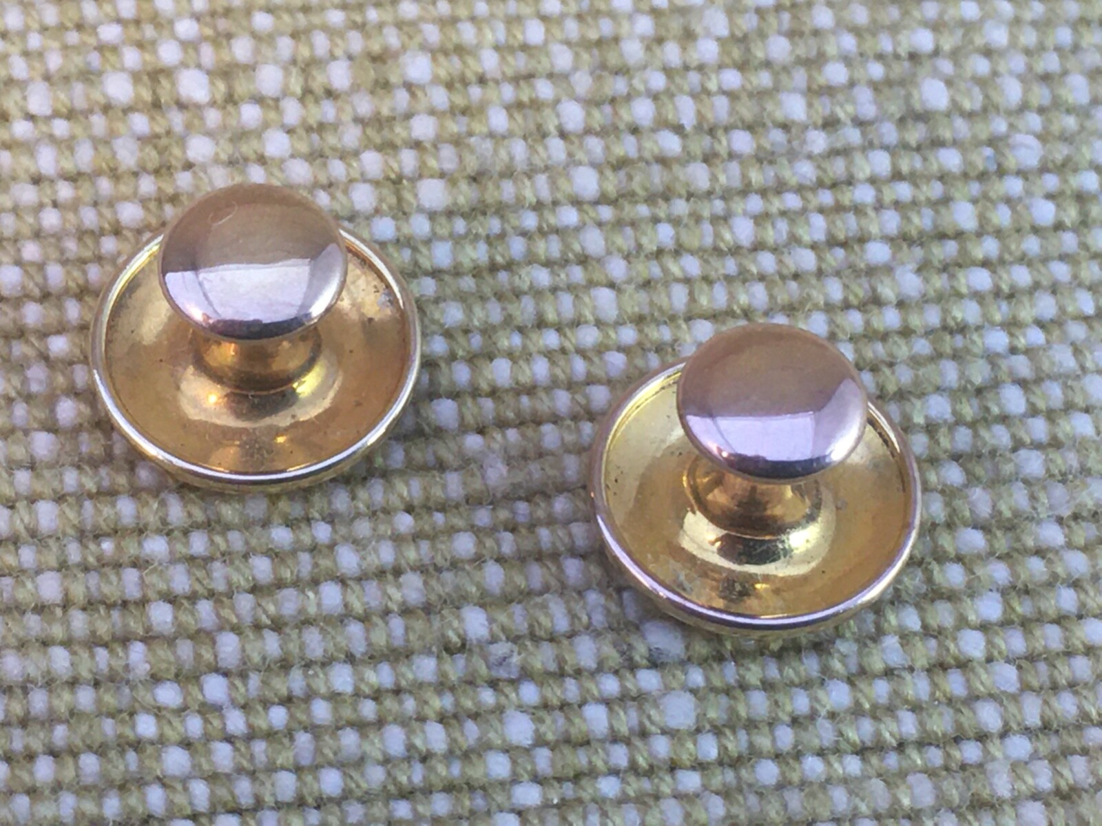 Stunning Antique Edwardian 9ct Gold Dress Shirt Studs… Gem