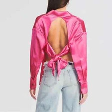 Ser.o.ya Hot Pink Button Down Shirt (Size Small)