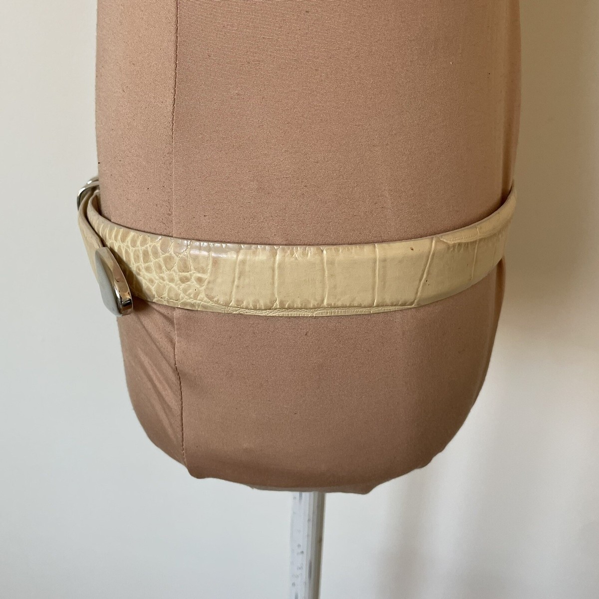 Sandy Duftler Designs Crocodile Embossed Cream Leather 