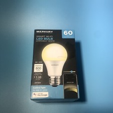 Merkury Innovations Smart Wi-fi Led Bulb Dimmable White 60w 800 Lumens