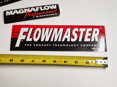 Lot of 3 FLOWMASTER and 3 MAGNAFLOW EXHAUST DECAL STICKERS DECALS