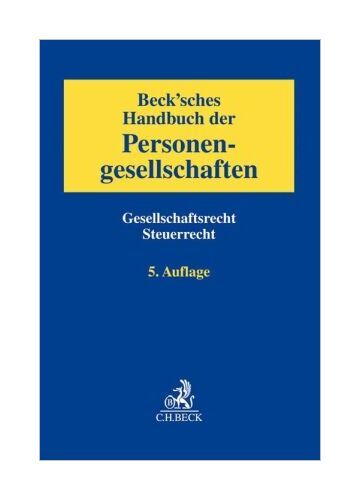 Thumbnail - Beck'sches Handbuch Der Personengesellschaften Von Ulrich Prinz,