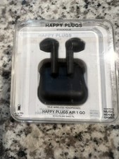 AUTHENTIC  SEALED Happy Plugs Air 1 Go True Wireless in-Ear Earbuds Black 1671
