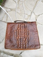 cartable sacoche en véritable crocodile