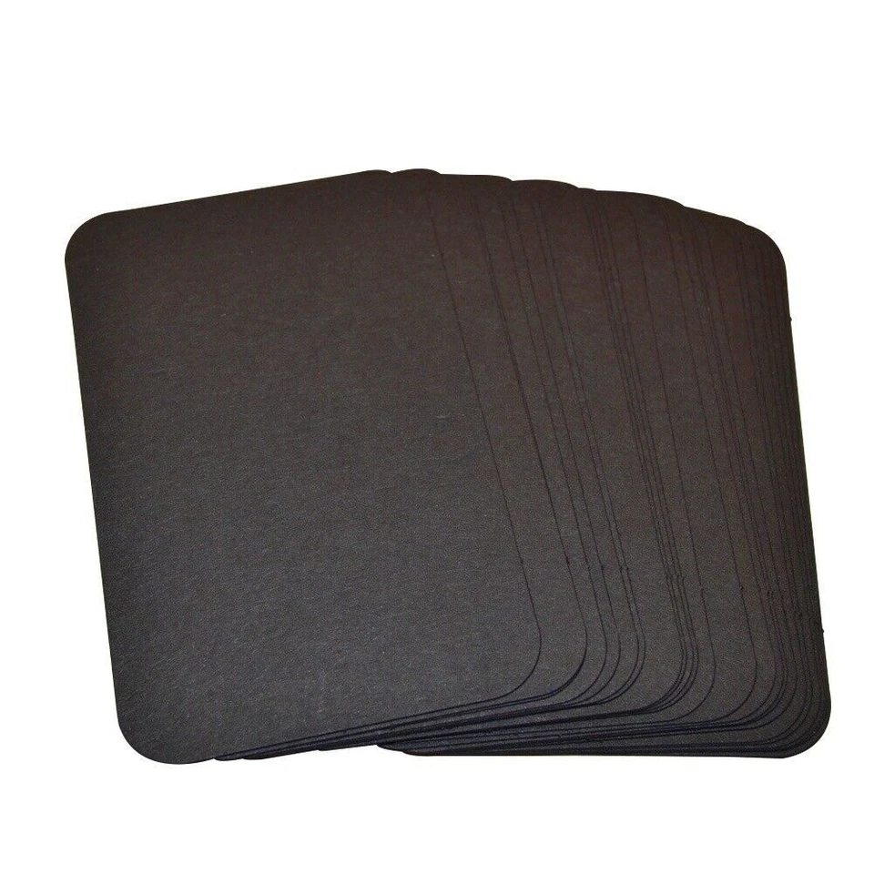UK CARD CRAFTS 100 Black Rounded Blank Business Cards 250gsm, Stamp, Print, ATC. Matt Card