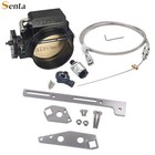 102mm 4 Bolt Throttle Body + TPS IAC+Throttle Cable For GM Gen III LS1 LS2 LS6