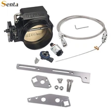 102mm 4 Bolt Throttle Body + TPS IAC+Throttle Cable For GM Gen III LS1 LS2 LS6