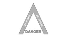 6" military jet intake gray danger bumper sticker decal usa made