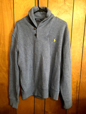 Polo Ralph Lauren Blue Sweater Pullover Mens Size Medium Cotton