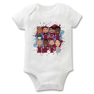 West Ham 2024-25 Vector Heroes Baby Grow Vest 0-9 Months Hammers Fans Great Gift