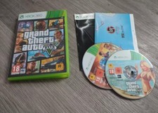 Grand Theft Auto V 5 GTA5 (Microsoft Xbox 360, 2013) with map & guidebook