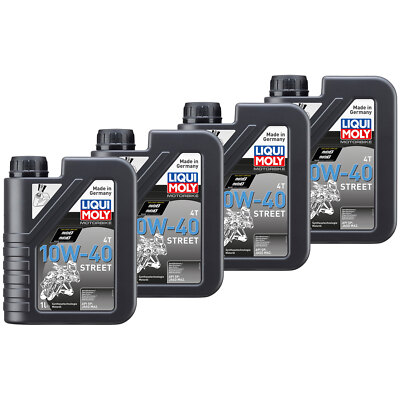 LIQUI MOLY Motoröl High Perfomance 4x 1Liter 10W40 für Honda BMW Suzuki Kawasaki