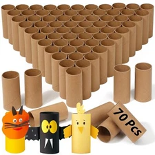 70Pack Cardboard Tubes Toilet Paper Empty Rolls for DIY Crafts School Projects
