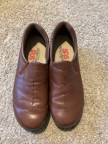 Chaussures Oxford SAS Roamers En Cuir Marron - Taille US 10 étroite (Narrow), Occasion, Semelle Orthopédique